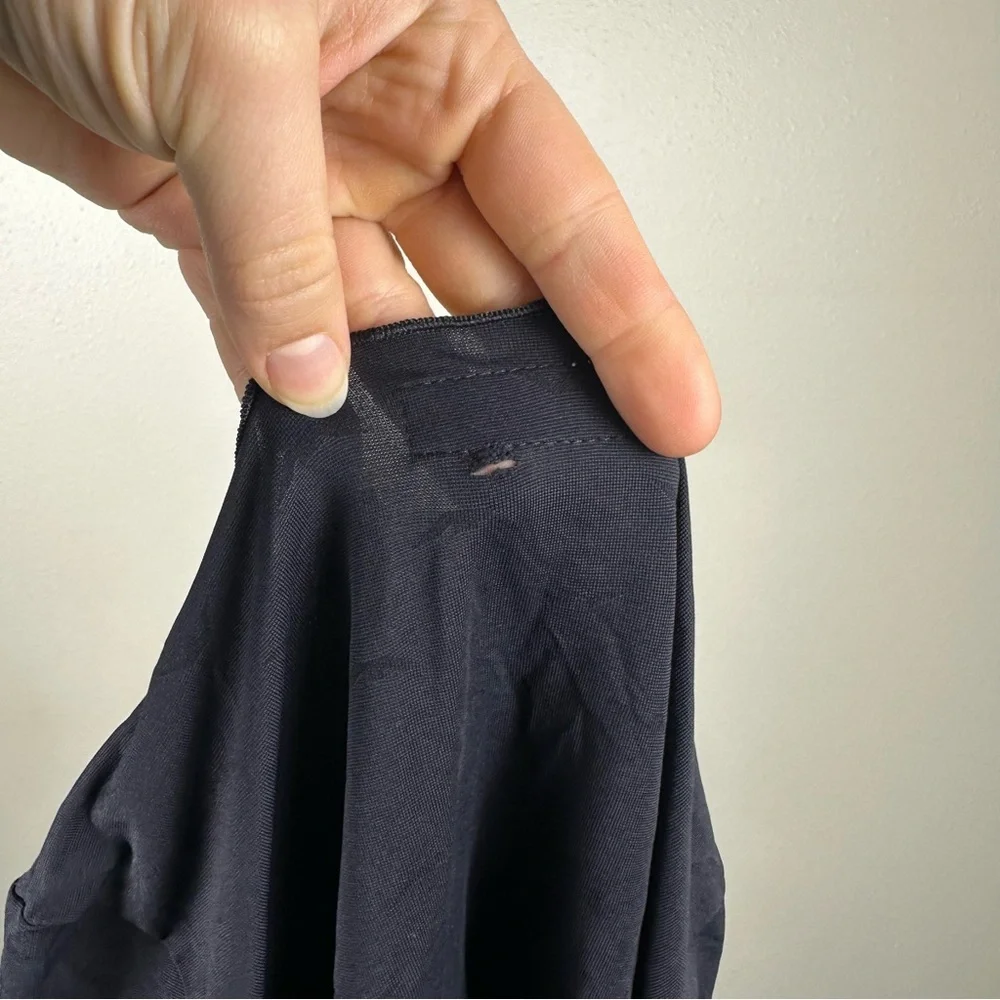 EMPORIO ARMANI Black Long Sleeve Lettuce Edge Jumper Top - Picture 7 of 7